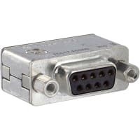 Amphenol Commercial (Amphenol CS) Connector filtered d-sub adapter 9 pin cont plug to 9 socket cont recept 820pF