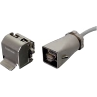 Amphenol Commercial (Amphenol CS) connector rj45 bulkhead adapter pair plug and receptacle