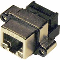 Amphenol Commercial (Amphenol CS) connector, rj 45 receptacle, pcb mount, right angle, no leds, nickel plated, ip67