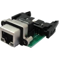 Amphenol Commercial (Amphenol CS) connector, rj45 receptacle, pcb mount, right angle, w/cable header, no leds, ip67