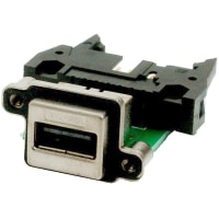 Amphenol Commercial (Amphenol CS) connector, usb receptacle, single port, right angle, pcb mount w/cable header