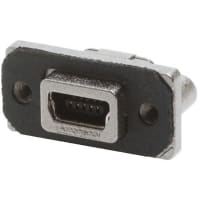 Amphenol Commercial (Amphenol CS) connector, rugged i/o, usb type mini b, right angle, single port