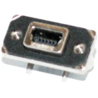 Amphenol Commercial (Amphenol CS) connector, rugged i/o, usb type mini b, vertical, single port