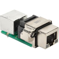 Amphenol Commercial (Amphenol CS) Conn; Data; RJ45; Rugged; PCB; 1 Port; 8 Cnt; Rt Angle; Standard Prof; w/Rt Term