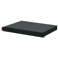 nVent SCHROFF Enclosure, Rack Mount, Dark Gray, Steel, 1U x 19.0 x 8.7in., Cooling Perforation