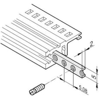 nVent SCHROFF Threaded Insert, Horizontal Rails, M2.5, 40 HP, Steel, Erp Pro