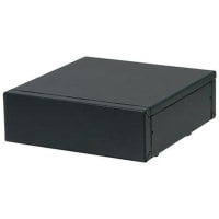 nVent SCHROFF Enclosure, Desktop, Dark Gray, Steel, 1.73 x 8.7 x 12.2 in. Cooling Perforation