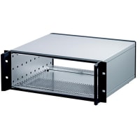 nVent SCHROFF Case, Rackmount, Unshielded w/Handles, 3U, 84W HP, 448.9mm D, RatiopacPRO