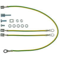 nVent SCHROFF GND/Earthing Kit, for Cases w/Steel Covers, Up to 4U, Copper Wire/PVC Sheathing