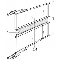 nVent SCHROFF Double Sided DIN Bracket Adapter 6/9 U test adaptors, 6U, 220mm, 350mm