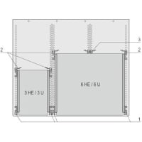 nVent SCHROFF Mounting Kit for use with 19 in Chassis, 3 U & 6 U Connector