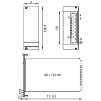 nVent SCHROFF Power Supply, AC-DC, 13100123 Rack Mount3 Outputs