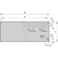 nVent SCHROFF Rear Panel 19-Inch, 3U, 84hp, Grey, Aluminum