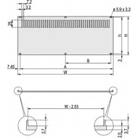 nVent SCHROFF Rear Panel 19-Inch, 3U, 28hp, Ventilated, Grey, Aluminum