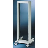 nVent SCHROFF Labrack Mobile Frame, 19 Inch Rack, 2-Post Frame, 36U, RAL 7035. Gray Steel