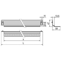 nVent SCHROFF Slide Rail, Minirack, 780mm depth