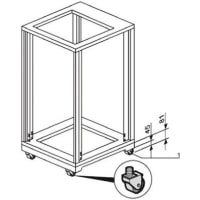 nVent SCHROFF Castors for Minirack Base/Plinth