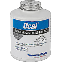 Ocal by ABB Touch-Up Compound for Exterior PVC Patches, Dark Gray, 1 PintLiter Brush Cap Ca