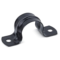 Ocal by ABB PVC Coated Two Hole Pipe Strap, 2" Pipe Size, Stamped Steel Gray