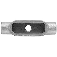 Ocal by ABB PVCCoatedConduitBody, TBType, Form 7, Size 3/4 Inch/21 Metric, Iron, Dark Gray