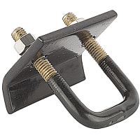 Ocal by ABB Clamp, Channel to Beam, 3-3/16"H, 3"W, 2-3/8 "L, Steel PVC Coated Gray