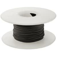 OK Industries Wire; 100ft 26AWG silver plated copper; black Kynar insulated; low strip force