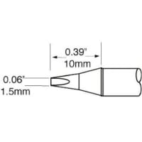 OK International Metcal 1.5 mm 30deg Straight Chisel Soldering Iron Tip