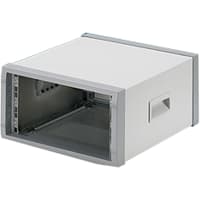 OKW Enclosures Rack, Cabinet, Desktop, 10.5In, 3U, 13.779InDepth, Gray, Aluminum, MetcaseSeries