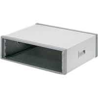 OKW Enclosures Rack, Cabinet, Desktop, 19In, 3U, 17.716InDepth, Gray, Aluminum, MetcaseSeries