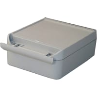 OKW Enclosures Enclosure, Box-Lid, ABS, UL94 V-0, Gray, 6.299x5.118x2.362In, IP66, Smart-Box Series