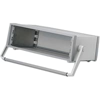 OKW Enclosures Rack, Cabinet, Desktop, 19In, 3U, 13.779InDepth, Gray, Aluminum, MetcaseSeries