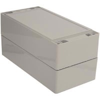 OKW Enclosures Enclosure, Box-Lid, ABS, UL94HB, LightGray, 6.299x3.15x3.15In, IP66, Robust-Box Series