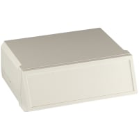 OKW Enclosures Enclosure, Clamshell, Desktop, ABS, Off White, 8.071x5.512x2.953In, MotecSeries