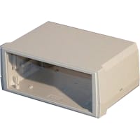 OKW Enclosures Enclosure, Clamshell, Desktop, ABS, Off White, 6.102x4.134x2.559In, MotecSeries