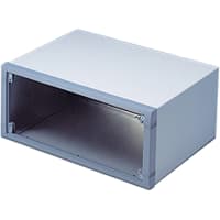 OKW Enclosures Enclosure, Cabinet, Desktop, Aluminum, Gray, 10.236x5.906x5.9In, UnimetSeries