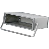 OKW Enclosures Rack, Cabinet, Desktop, 19In, 3U, 17.716InDepth, Gray, Aluminum, MetcaseSeries