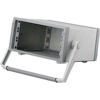 OKW Enclosures Rack, Cabinet, Desktop, 10.5In, 3U, 13.779InDepth, Gray, Aluminum, MetcaseSeries