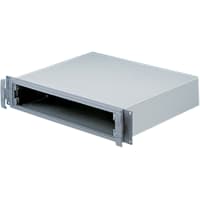 OKW Enclosures Enclosure, Cabinet, Rackmount, Aluminum, 19In, 2U, 14.96InDepth, UnimetSeries