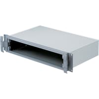 OKW Enclosures Enclosure, Cabinet, Rackmount, Aluminum, 19In, 2U, 11.023InDepth, UnimetSeries