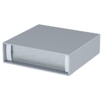 OKW Enclosures Enclosure, Cabinet, Desktop, Aluminum, Gray, 5.276x5.118x2.756In, MinimetSeries