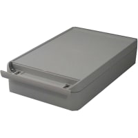 OKW Enclosures Enclosure, Box-Lid, ABS, UL94 V-0, Gray, 6.299x3.543x1.969In, IP66, Smart-Box Series