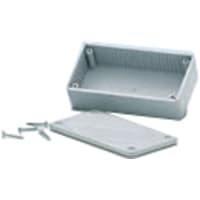 OKW Enclosures Enclosure, Box-Lid, Desktop, ABS, UL94HB, LightGray, 3.937x2.165x1.142In, Coffer Series