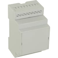 OKW Enclosures Enclosure, DINRail, Polycarb, Gray, 3.543x2.283x2.087In, IP20, RailtecSeries