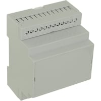 OKW Enclosures Enclosure, DINRail, Polycarb, Gray, 3.543x2.795x2.283In, IP20, RailtecSeries