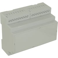 OKW Enclosures Enclosure, DINRail, Polycarb, Gray, 4.173x3.543x2.283In, IP20, RailtecSeries