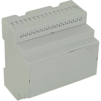 OKW Enclosures Enclosure, DINRail, Polycarb, Gray, 3.543x3.465x2.283In, IP20, RailtecSeries