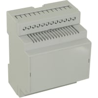 OKW Enclosures Enclosure, DINRail, Polycarb, Gray, 3.543x2.795x2.283In, IP20, RailtecSeries