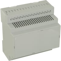 OKW Enclosures Enclosure, DINRail, Polycarb, Gray, 3.543x3.465x2.283In, IP20, RailtecSeries