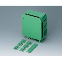 OKW Enclosures ENCLOSURE;WALLMOUNTKIT;45MM;PA(UL94V-0);GREEN;RAILTECCB;3.228HX1.791WX3.543DIN