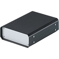 OKW Enclosures Enclosure, Clamshell, Desktop, Aluminum, Black, 7.087x5.118x1.968 In, Unicase Series